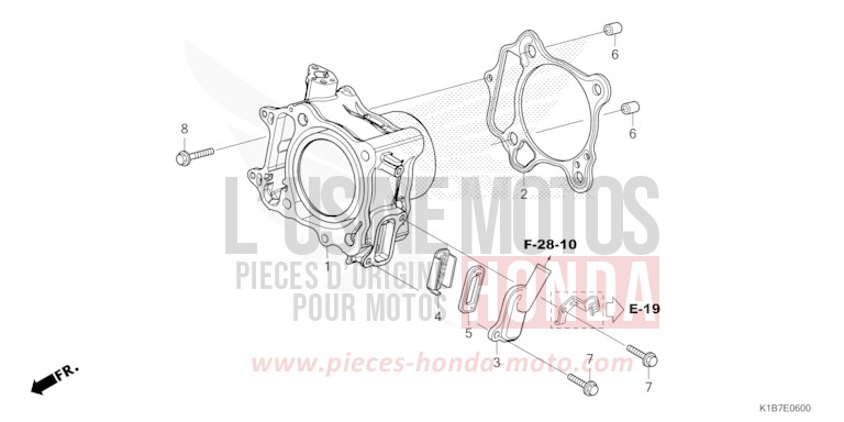 CYLINDER/REED VALVE for Forza 350 MAT CYNOS GRAY METALLIC (NH312) from 2021